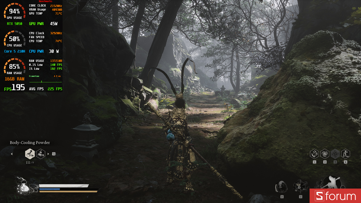 Black Myth Wukong trên MSI Cyborg 15