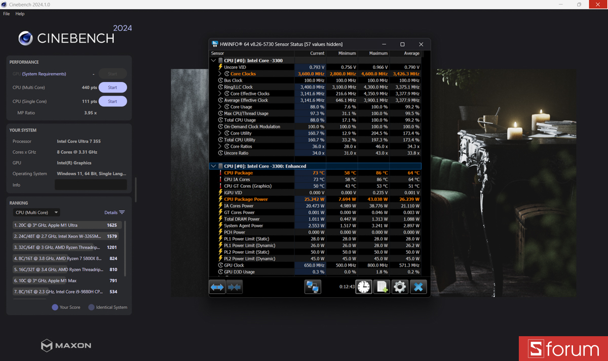 Cinebench R24 trên MSI Modern 14S AI+