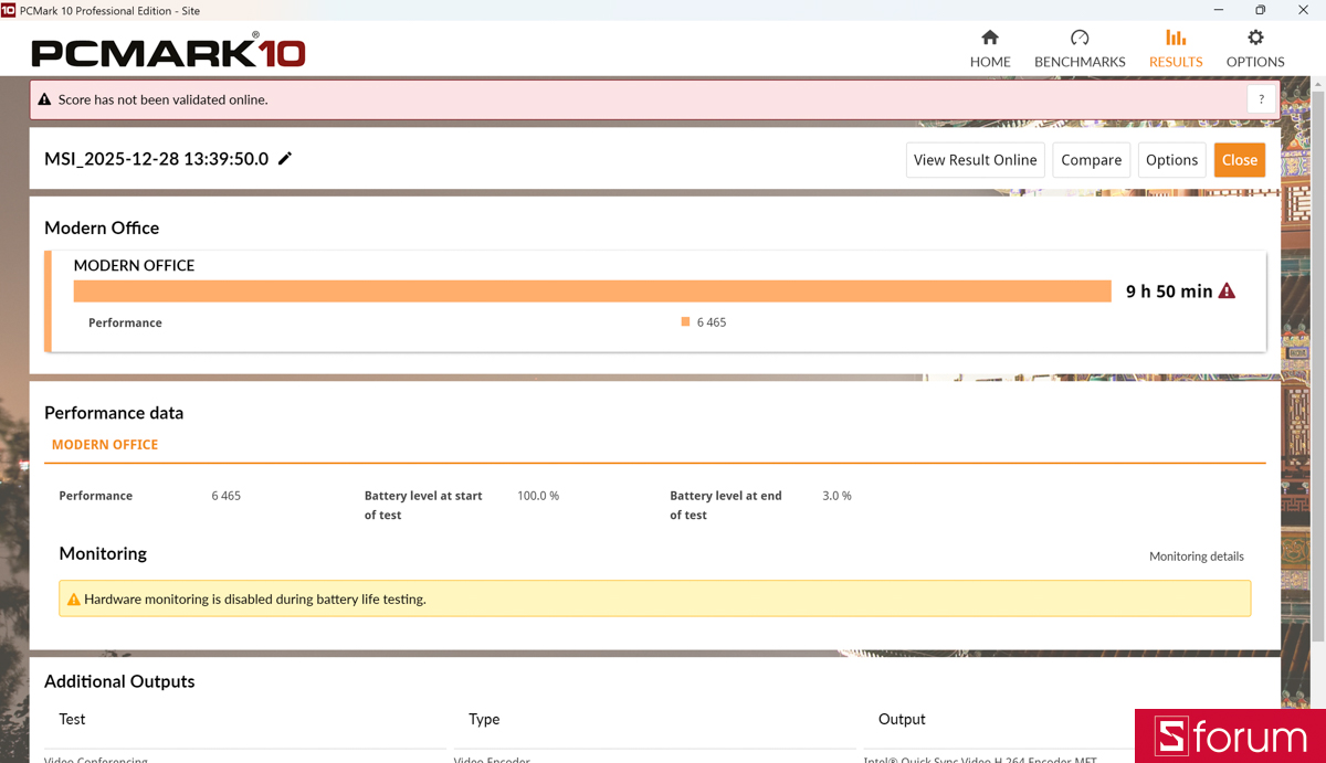 Thời lượng pin trên MSI Prestige 13 AI+ Ukiyoe Edition