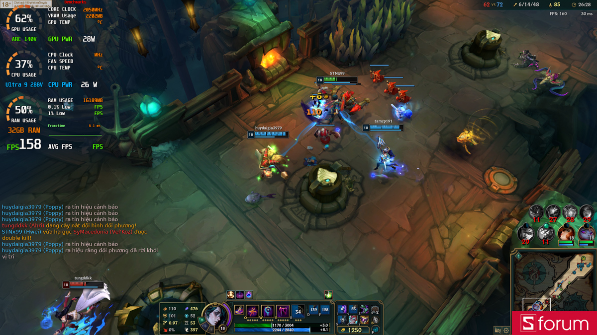 Liên minh huyền thoại trên MSI Prestige 13 AI+ Ukiyoe Edition