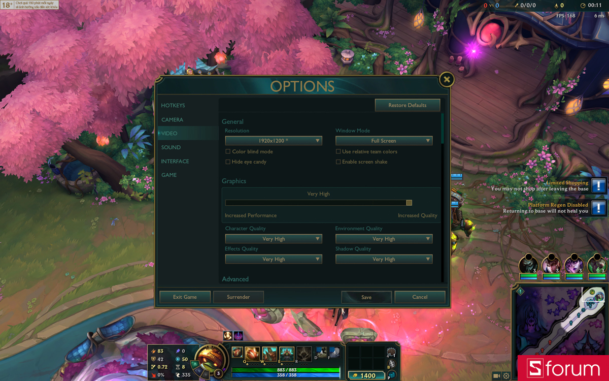 Liên minh huyền thoại trên MSI Prestige 14 AI Studio