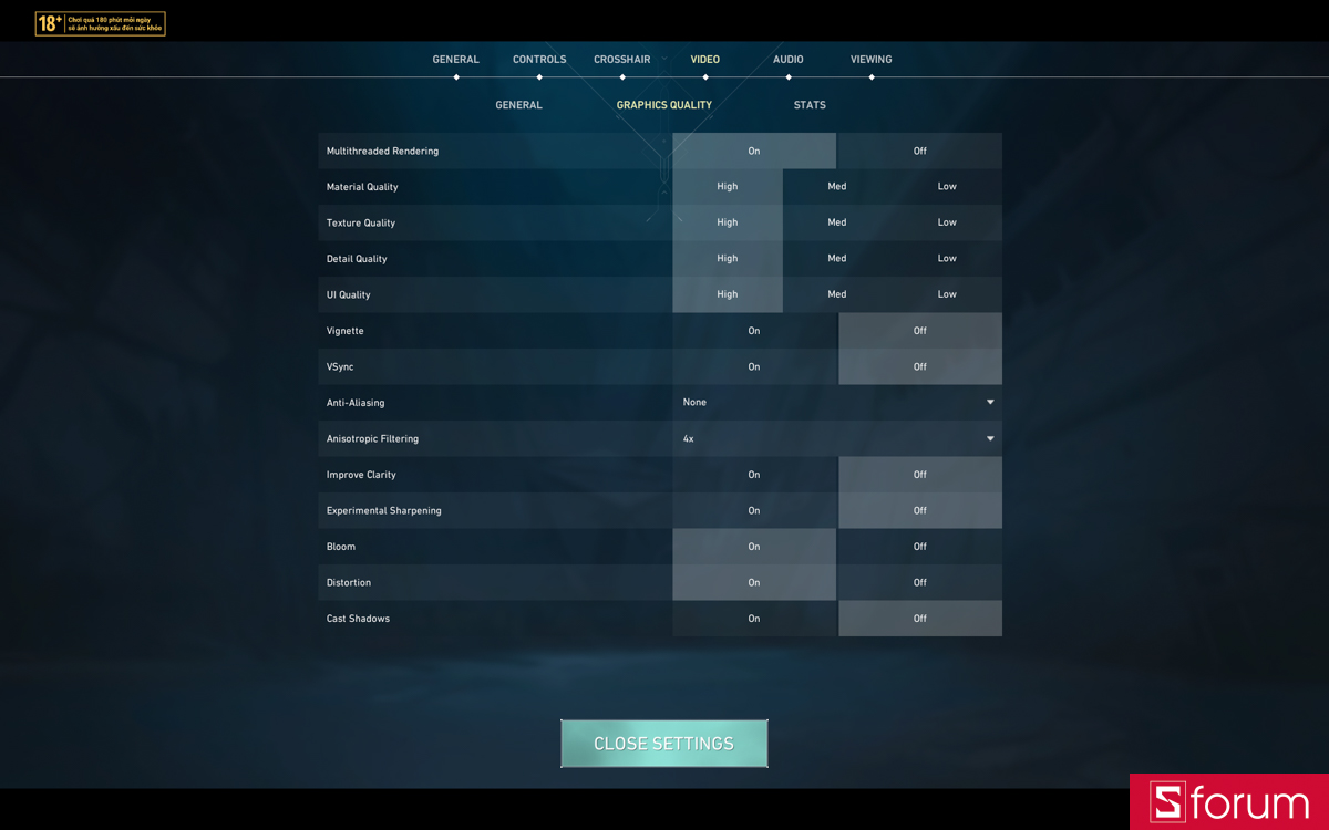Valorant trên MSI Prestige 14 AI Studio