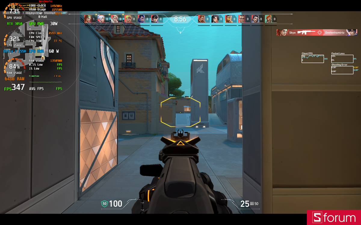 Valorant trên MSI Prestige 14 AI Studio