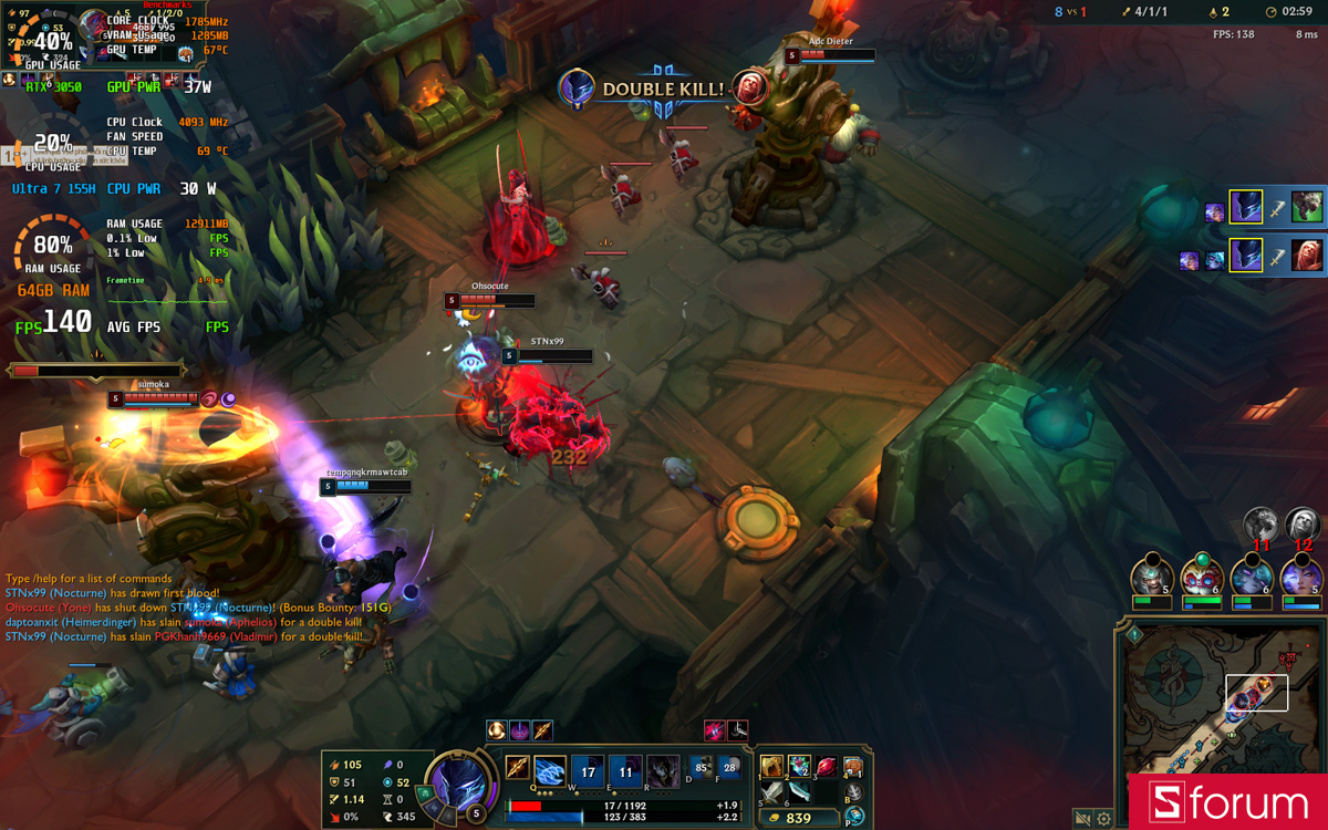 Liên minh huyền thoại trên MSI Prestige 14 AI Studio