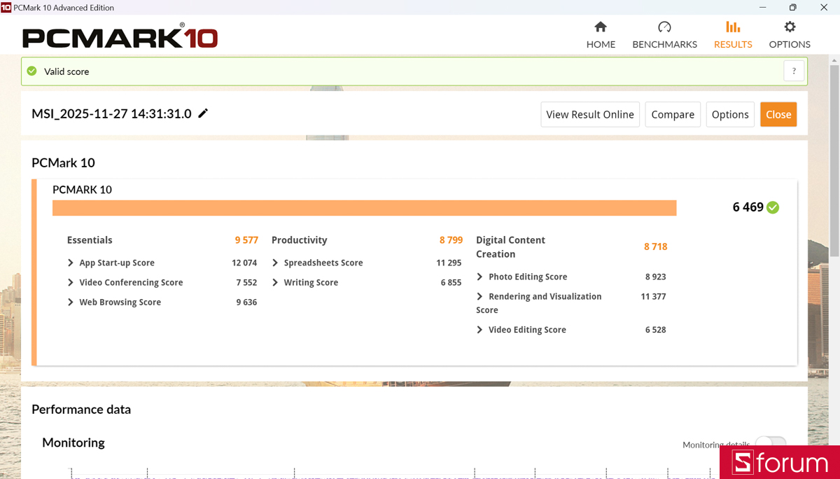 PCMark 10 trên MSI Prestige 14 AI Studio