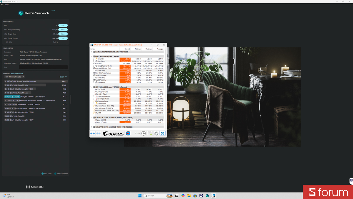 Cinebench R26 trên PC GIGABYTE AORUS