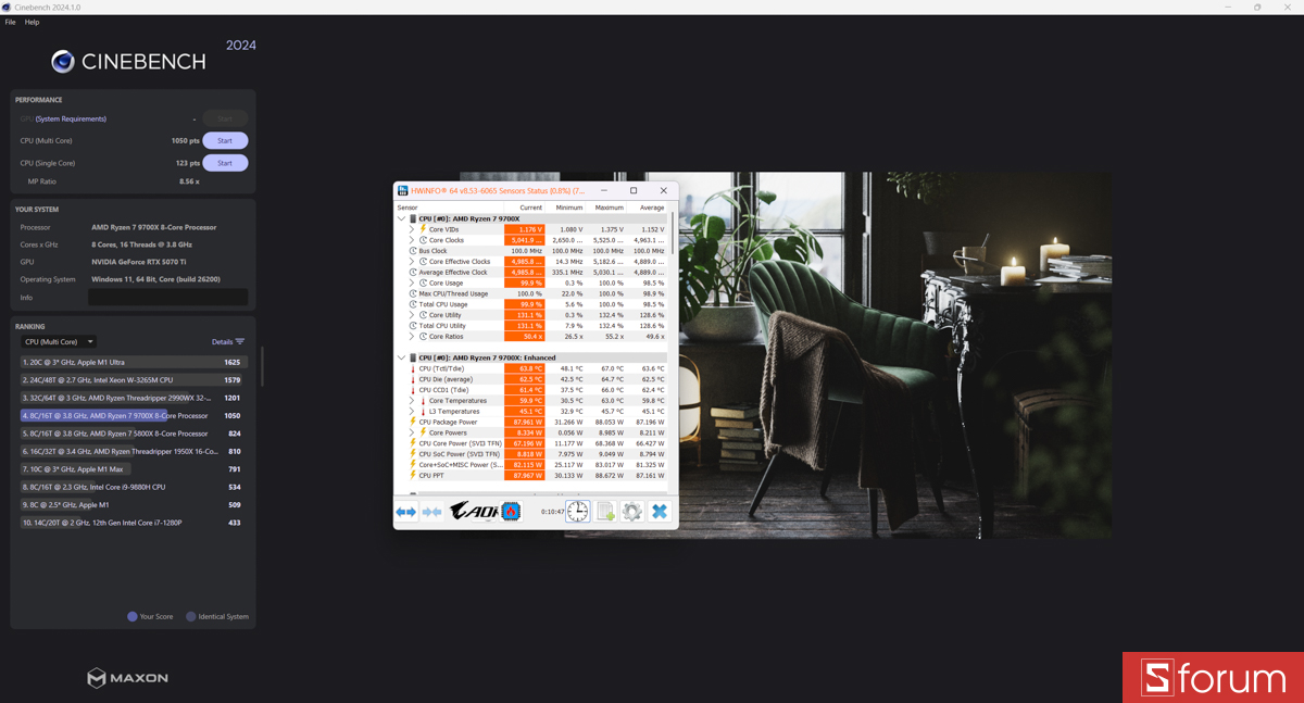 Cinebench R24 trên PC GIGABYTE AORUS