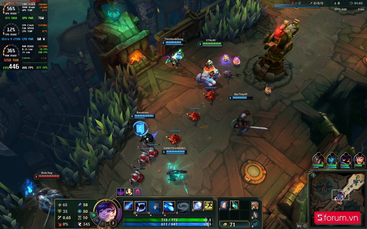 Liên minh huyền thoại trên Lenovo Legion Pro 5