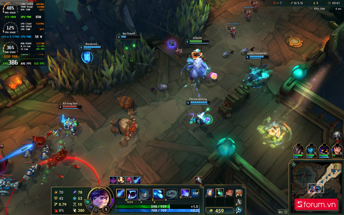 Liên minh huyền thoại trên Lenovo Legion Pro 5