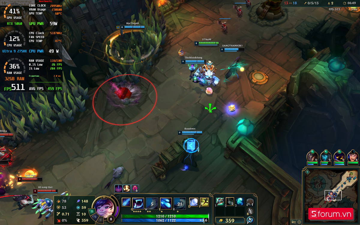 Liên minh huyền thoại trên Lenovo Legion Pro 5