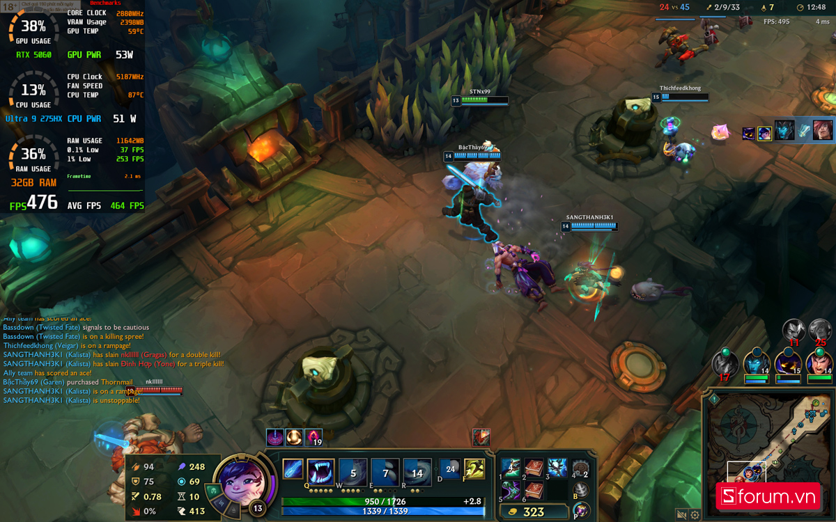 Liên minh huyền thoại trên Lenovo Legion Pro 5