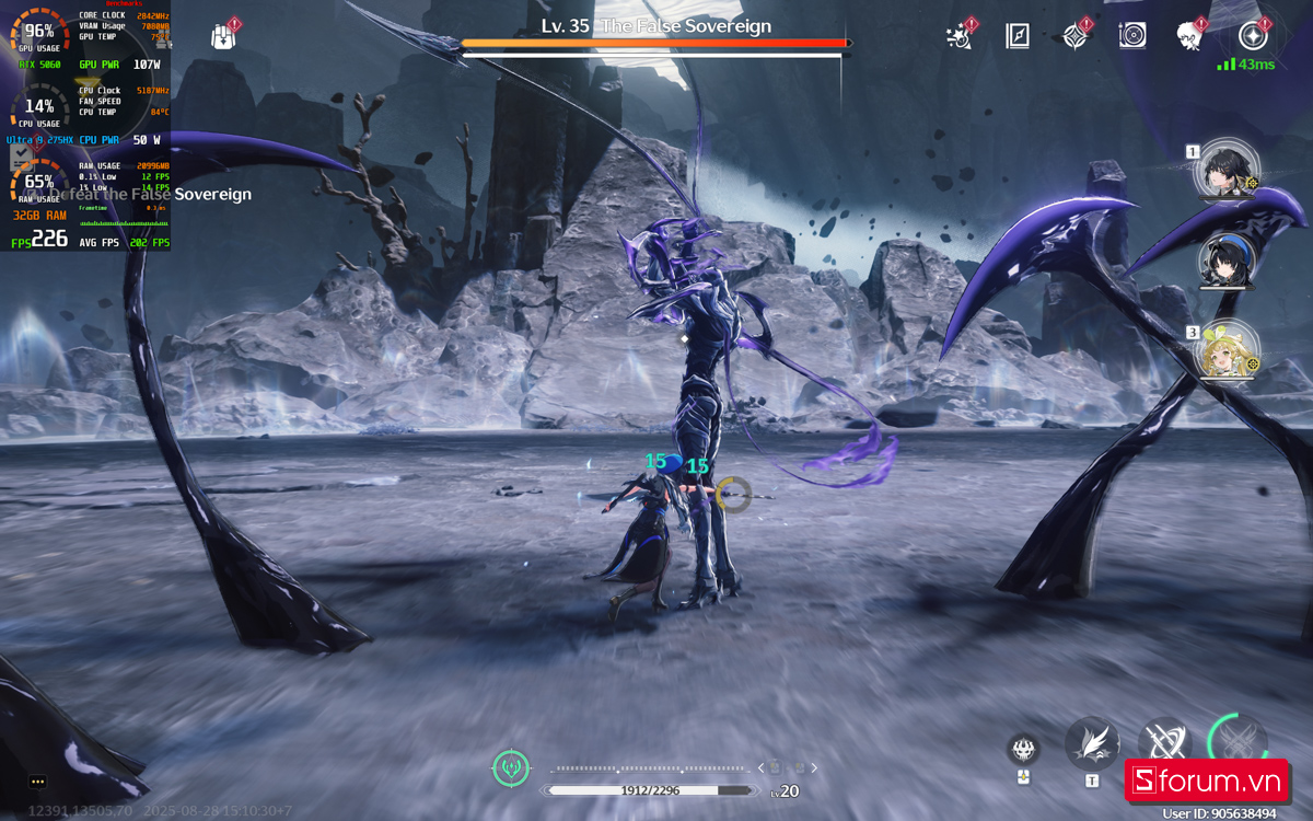 Wuthering Waves trên Lenovo Legion Pro 5