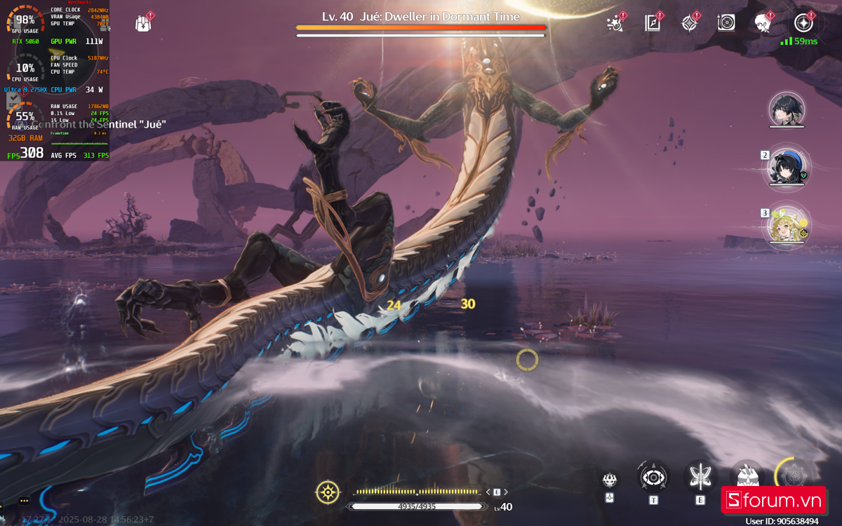 Wuthering Waves trên Lenovo Legion Pro 5