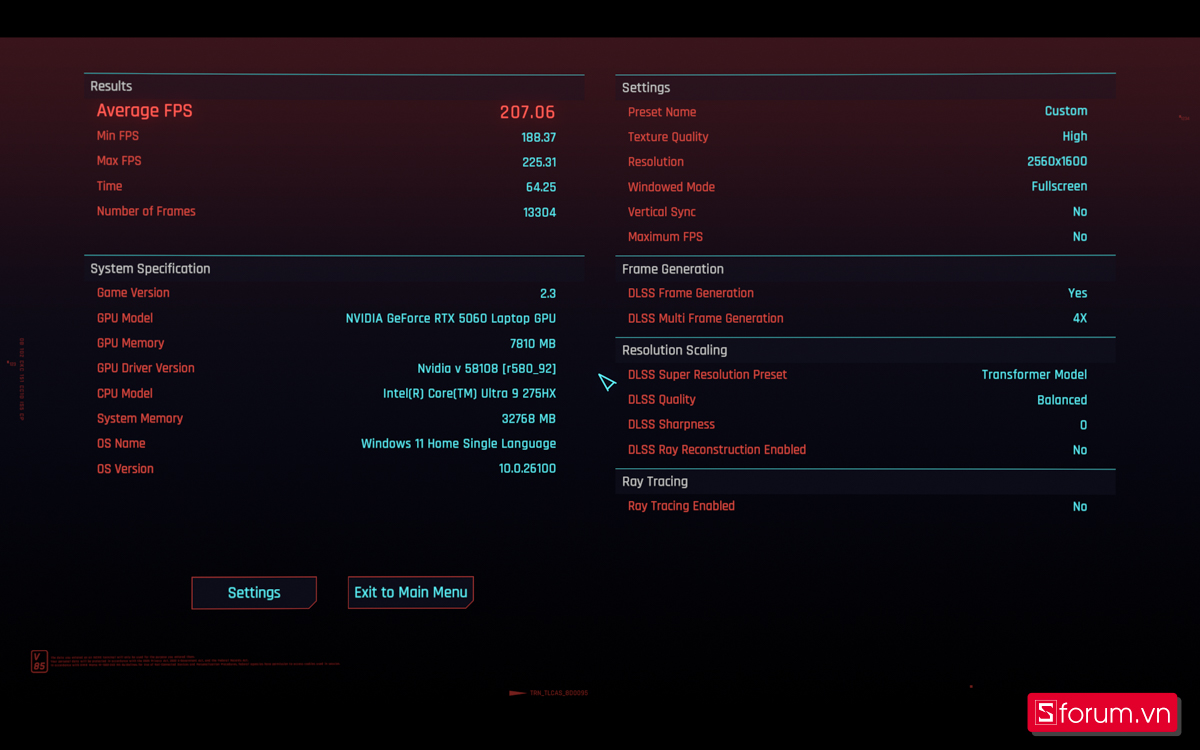 Cyberpunk 2077 trên Lenovo Legion Pro 5