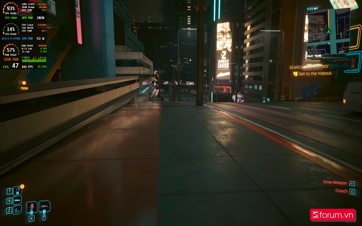 Cyberpunk 2077 trên Lenovo Legion Pro 5