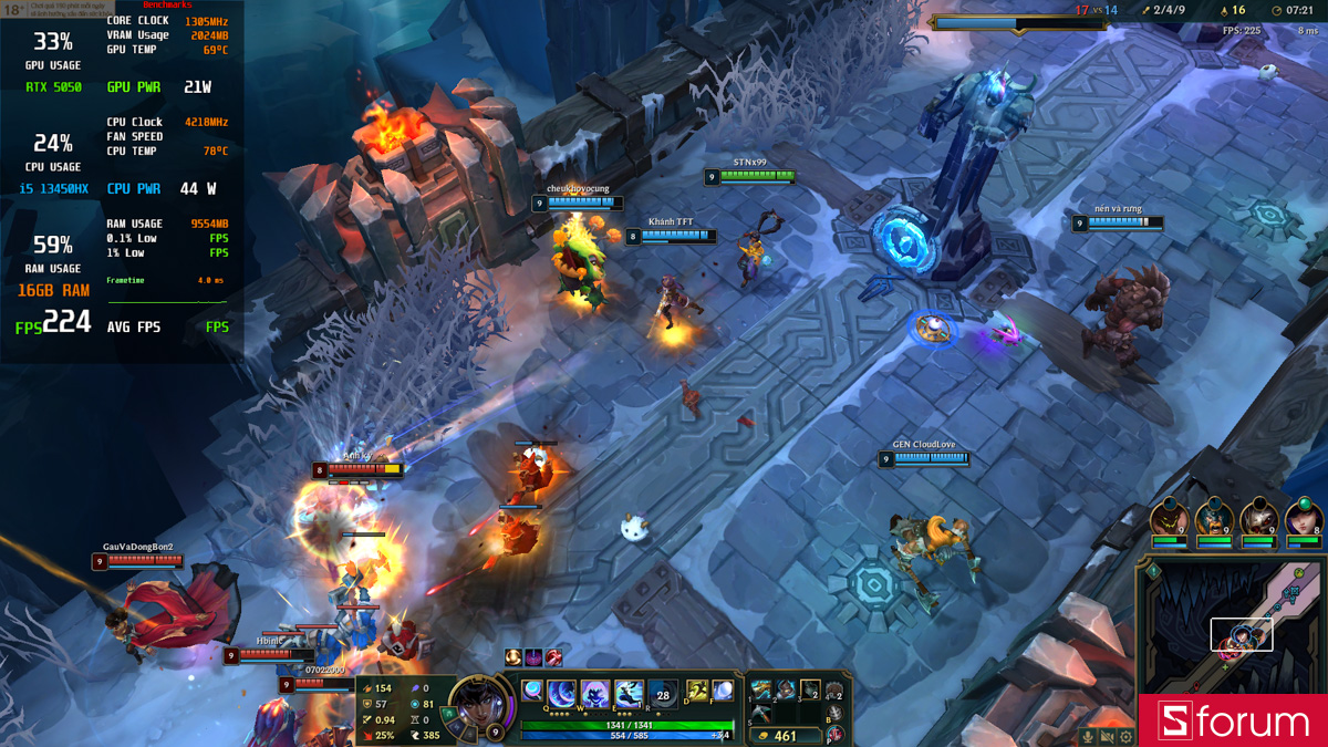 Liên minh huyền thoại trên Lenovo LOQ 15IRX11