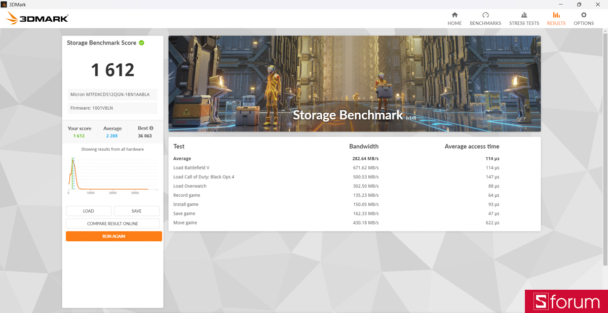 3DMark Storage Benchmark trên Lenovo LOQ 15IRX11