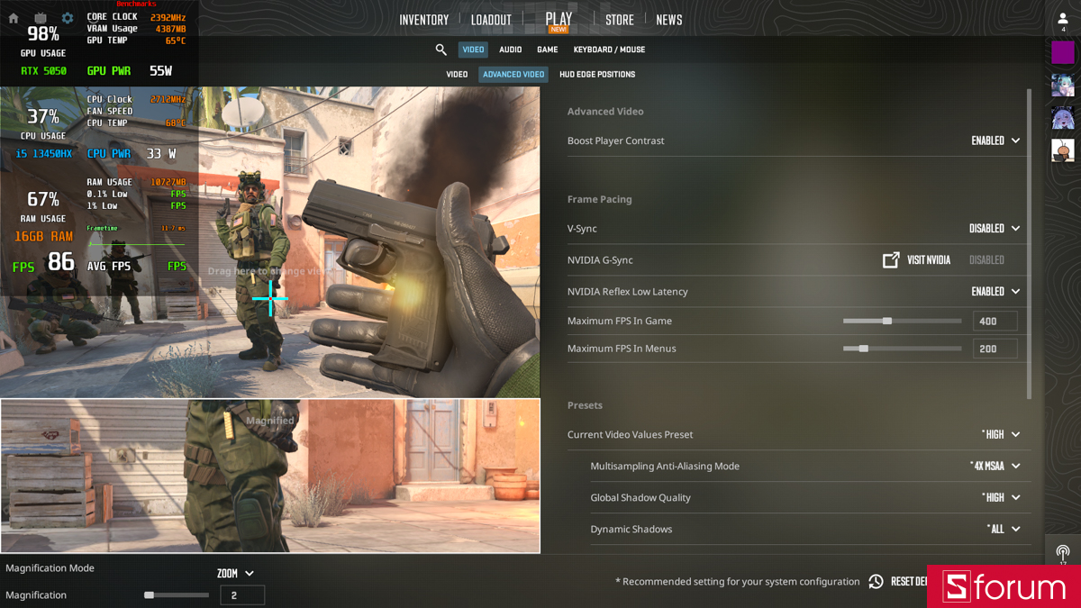 CSGO 2 trên Lenovo LOQ 15IRX11