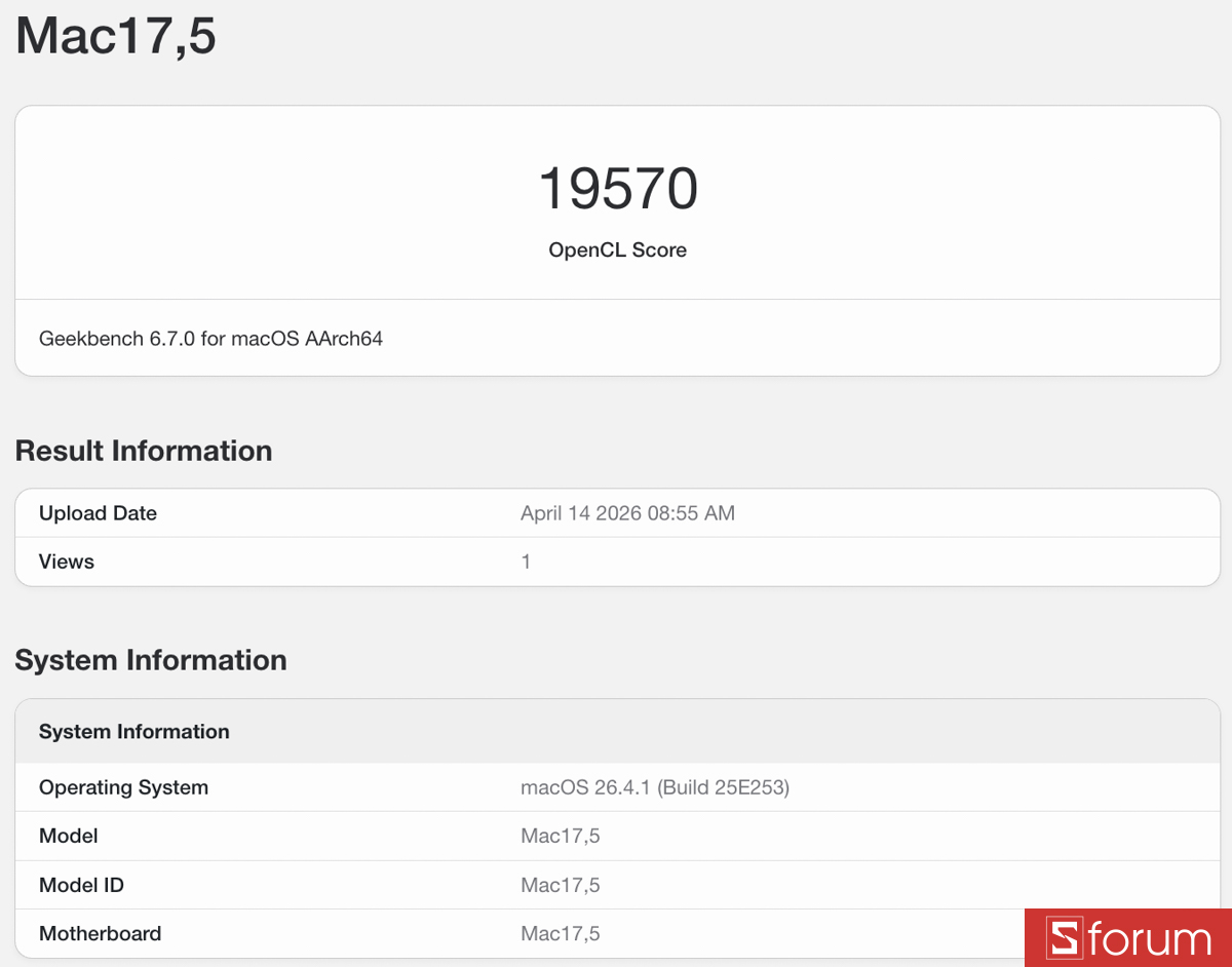 Geekbench 6 trên MacBook Neo