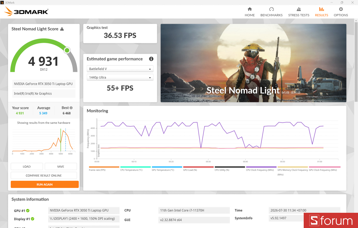 3DMark trên Microsoft Surface Studio 1