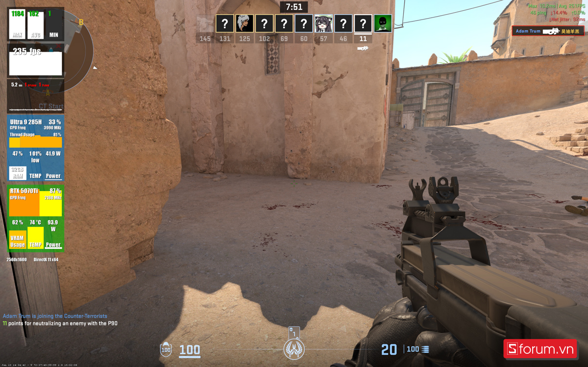 CSGO 2 trên ROG Zephyrus G16