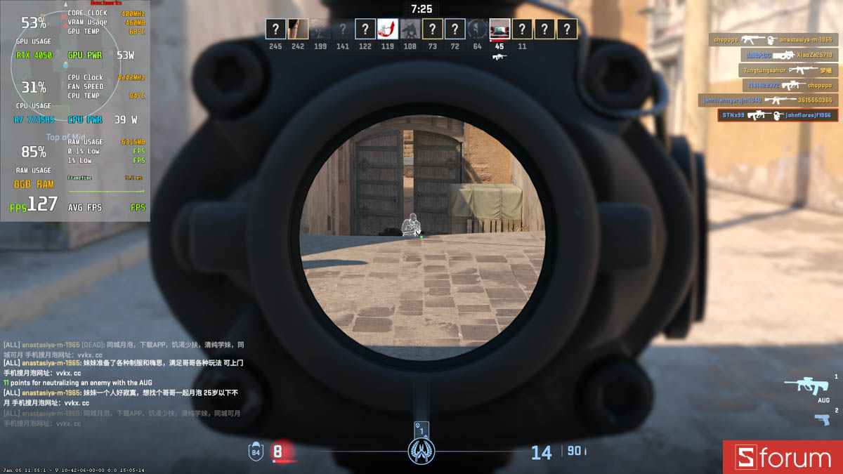 CS:GO 2 với laptop gaming 8GB