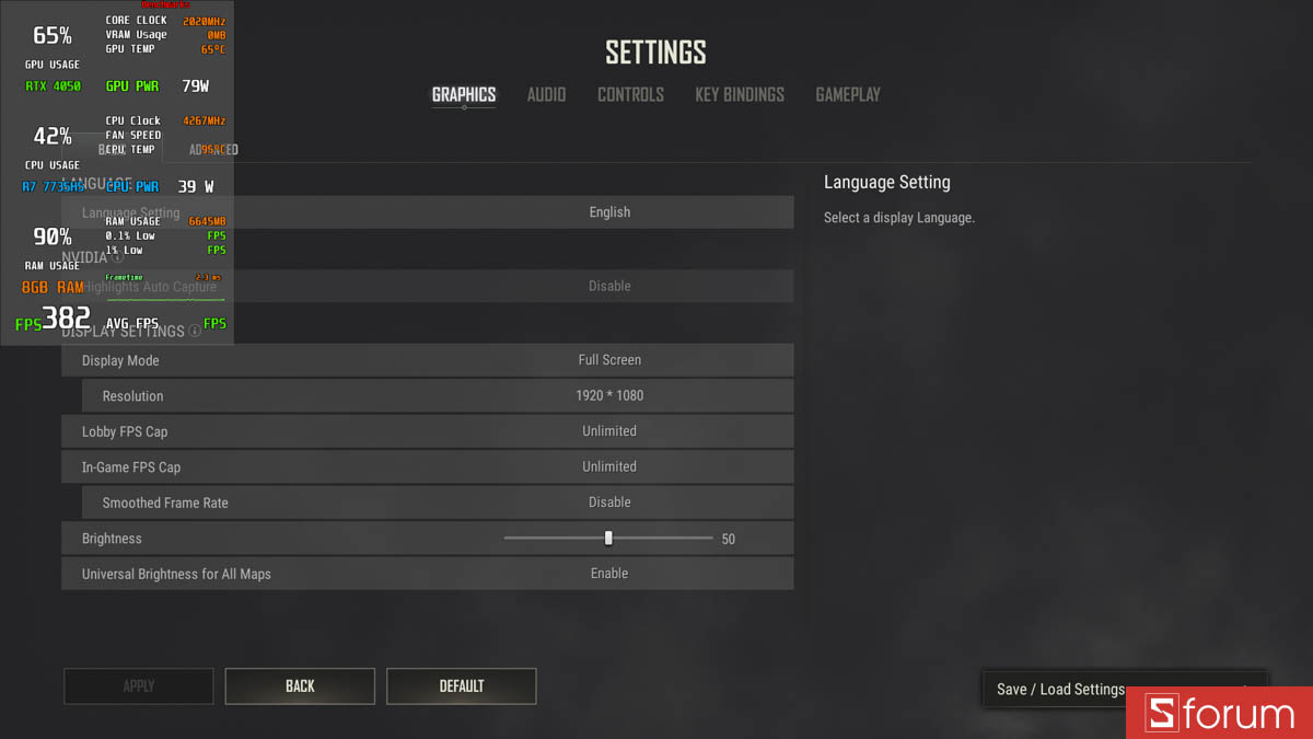 PUBG với laptop gaming 8GB