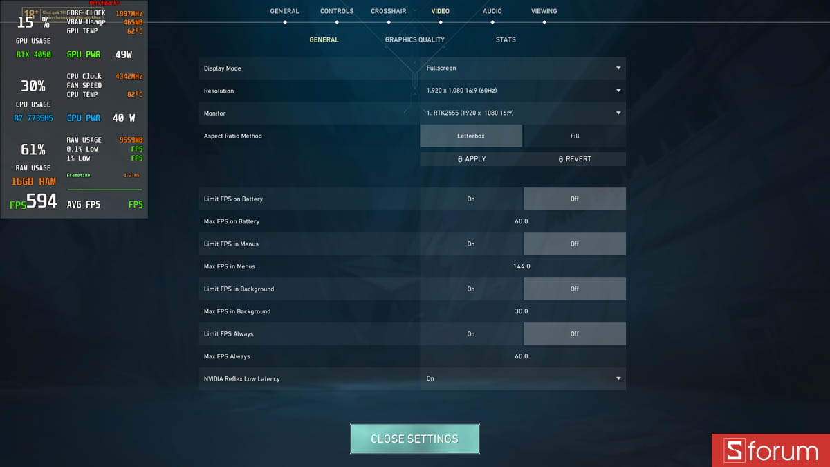 Valorant với laptop gaming 16GB