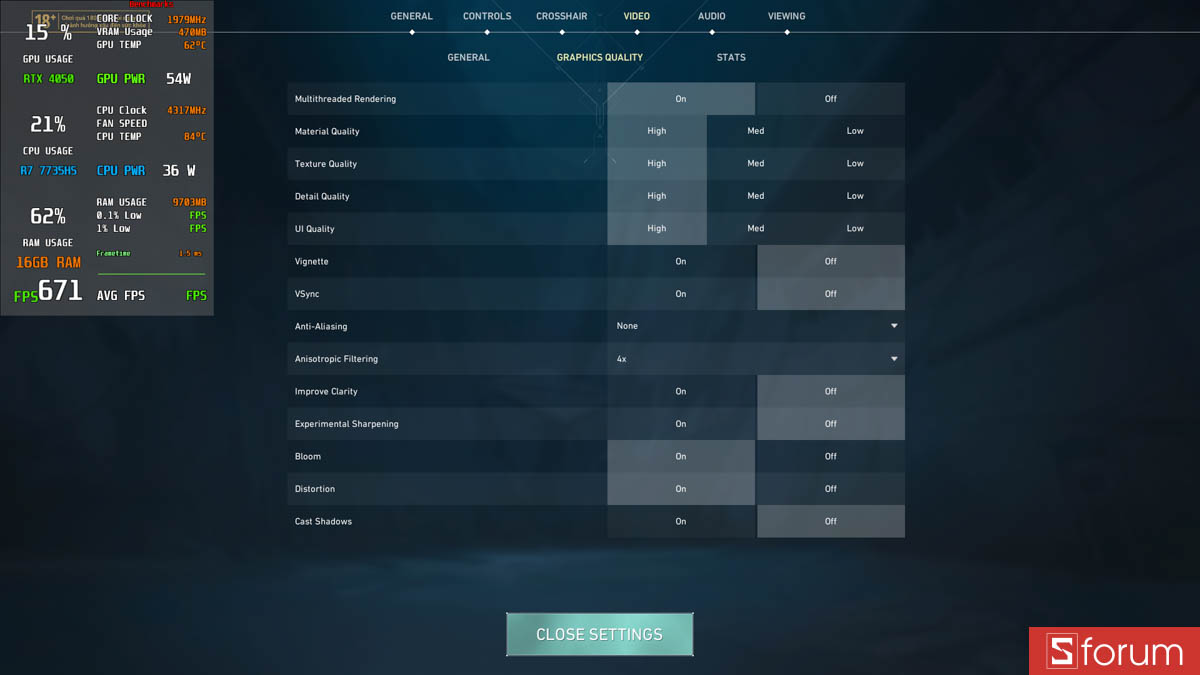 Valorant với laptop gaming 16GB