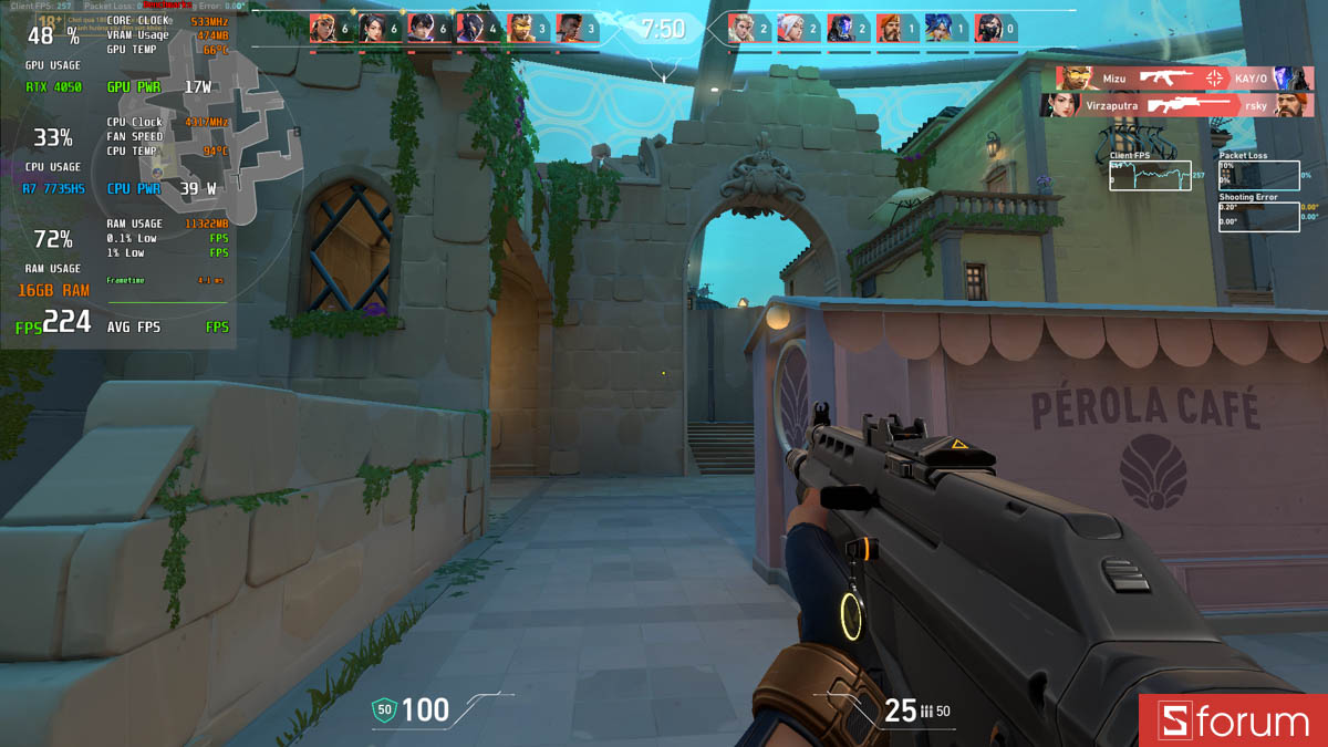 Valorant với laptop gaming 16GB