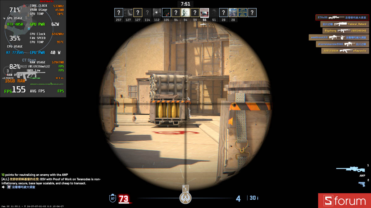 CS:GO 2 với laptop gaming 16GB