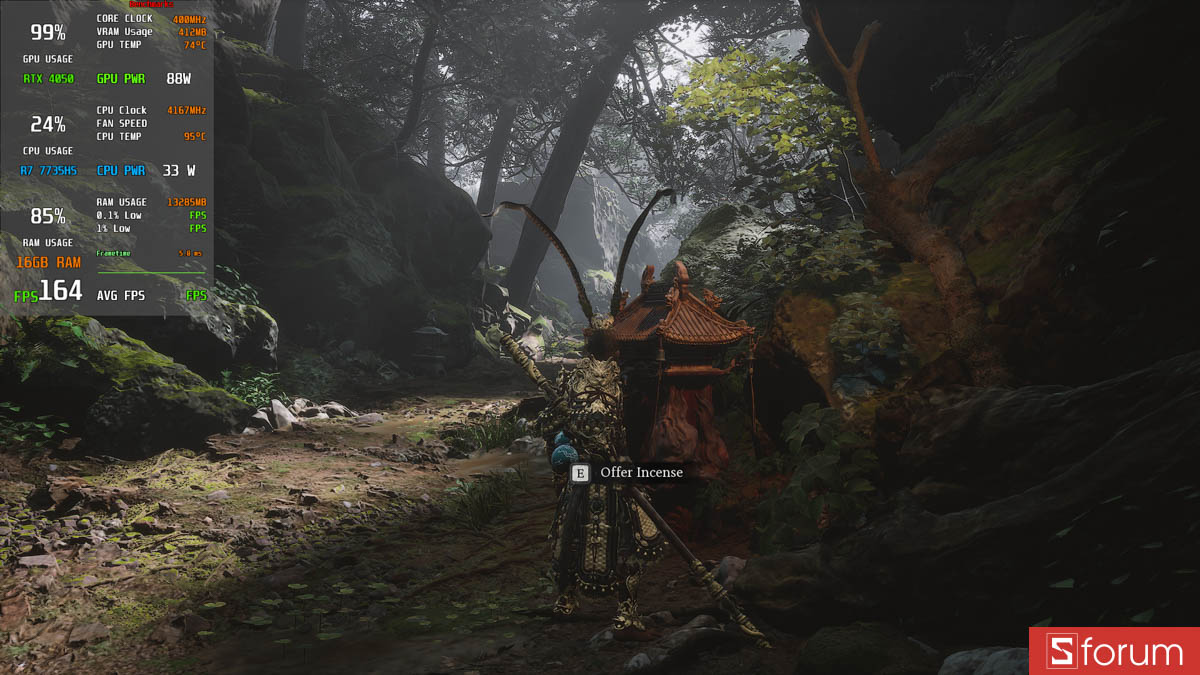 Black Myth Wukong với laptop gaming 16GB