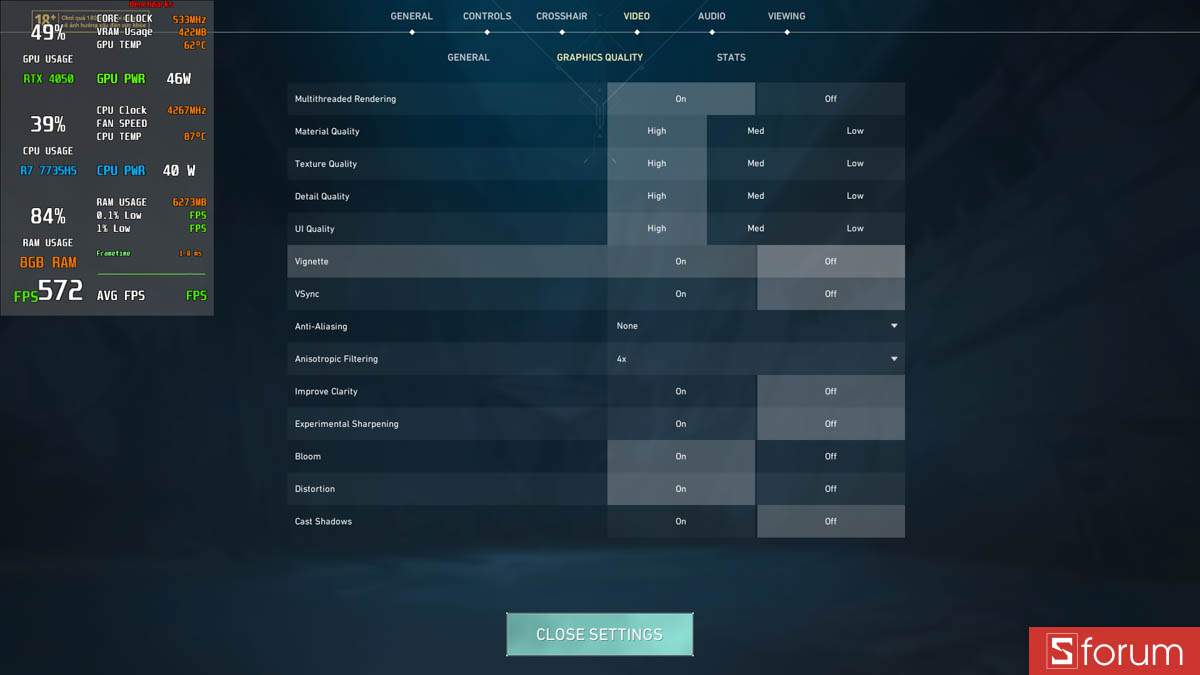 Valorant với laptop gaming 8GB