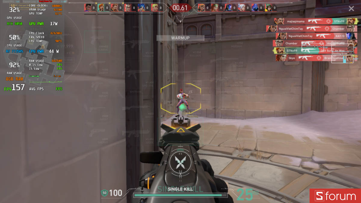 Valorant với laptop gaming 8GB