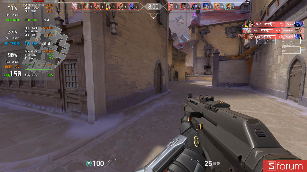 Valorant với laptop gaming 8GB