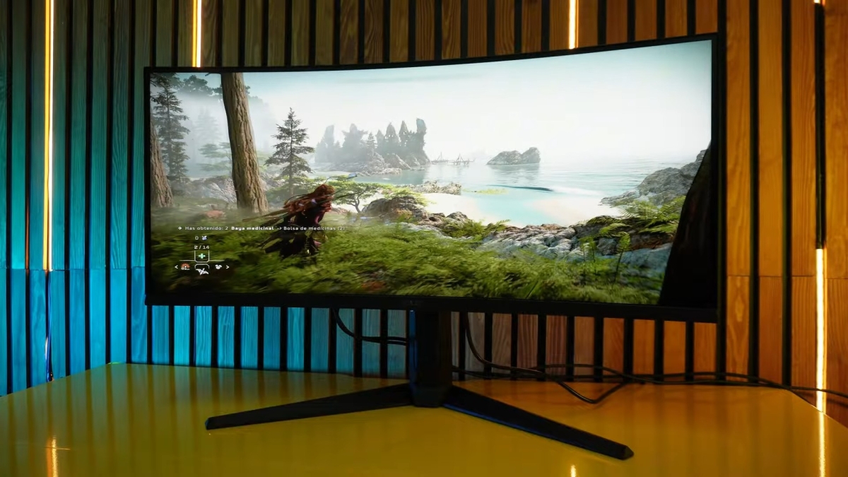 Màn hình cong gaming ASUS TUF VG34WQML5A 34 inch với không gian hiển thị siêu rộng, phù hợp cho chơi game và đa nhiệm