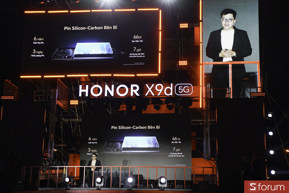 HONOR X9d 5G mang viên pin Silicon-Carbon