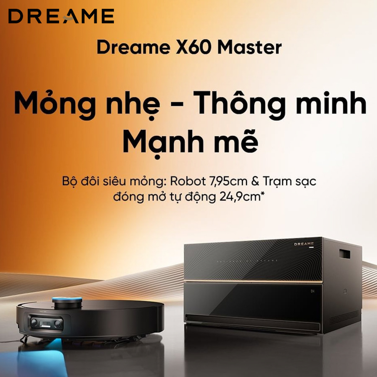 Dreame X60 Master - phù hợp với không gian sống hiện đại và tối giản