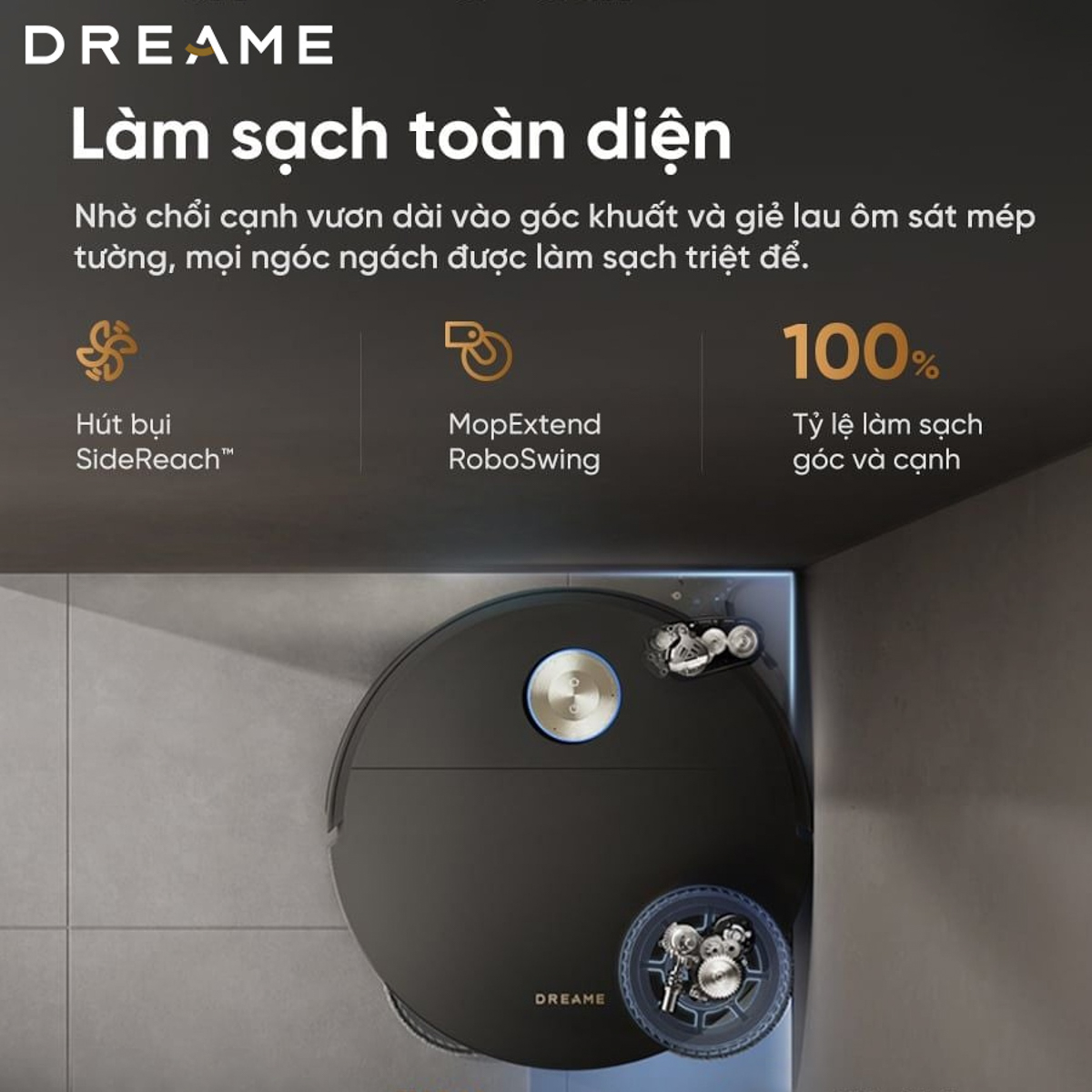 Dreame X60 Master làm sạch chủ động thông minh
