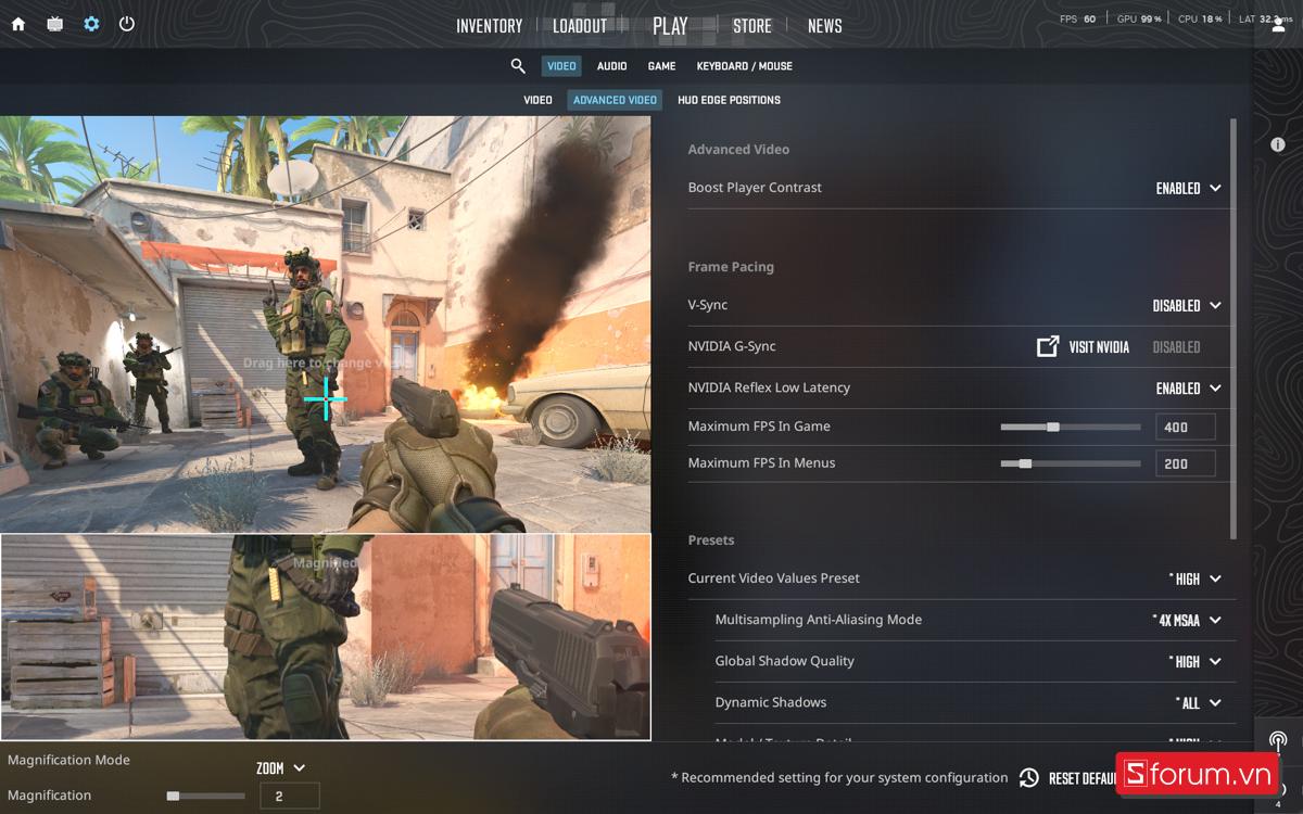 CSGO 2 trên ASUS Gaming Vivobook 16X