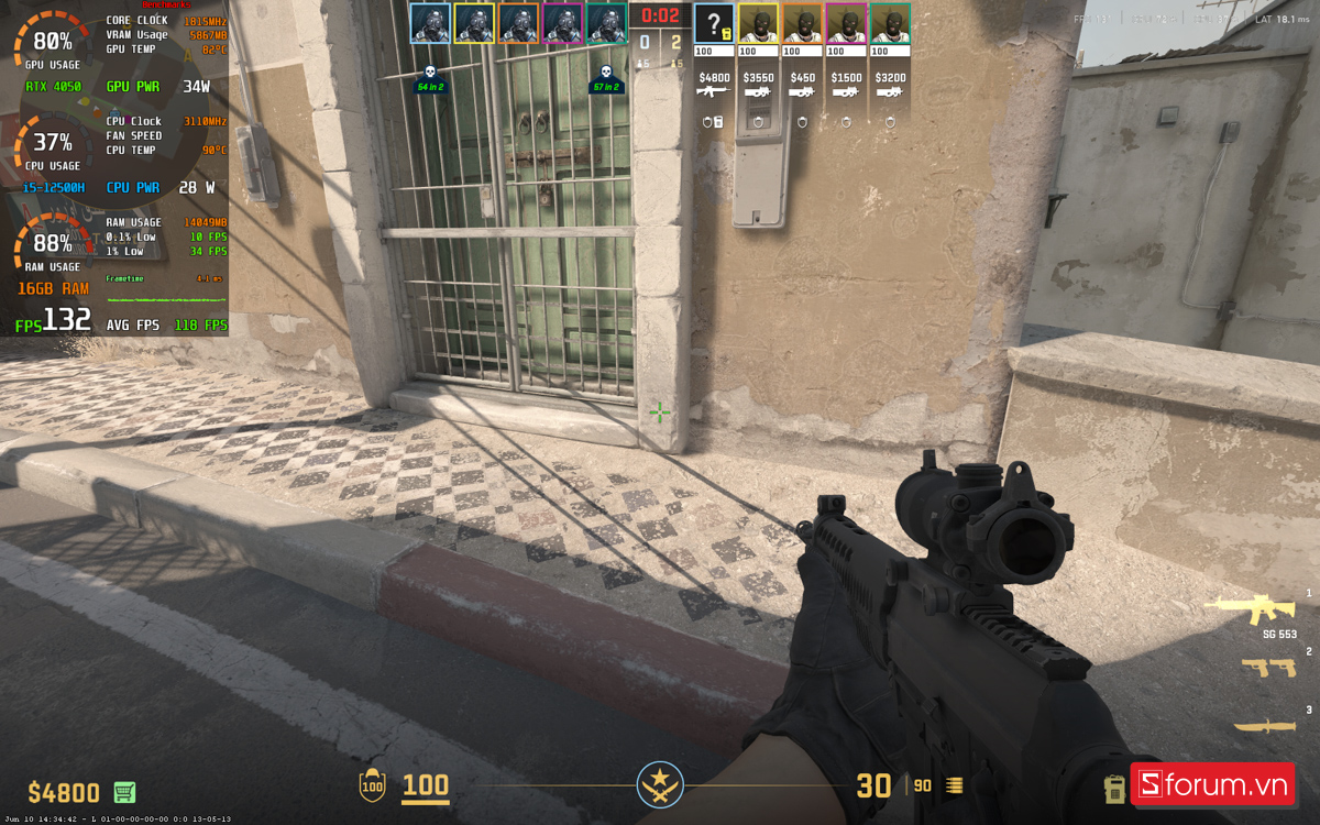 CSGO 2 trên ASUS Gaming Vivobook 16X
