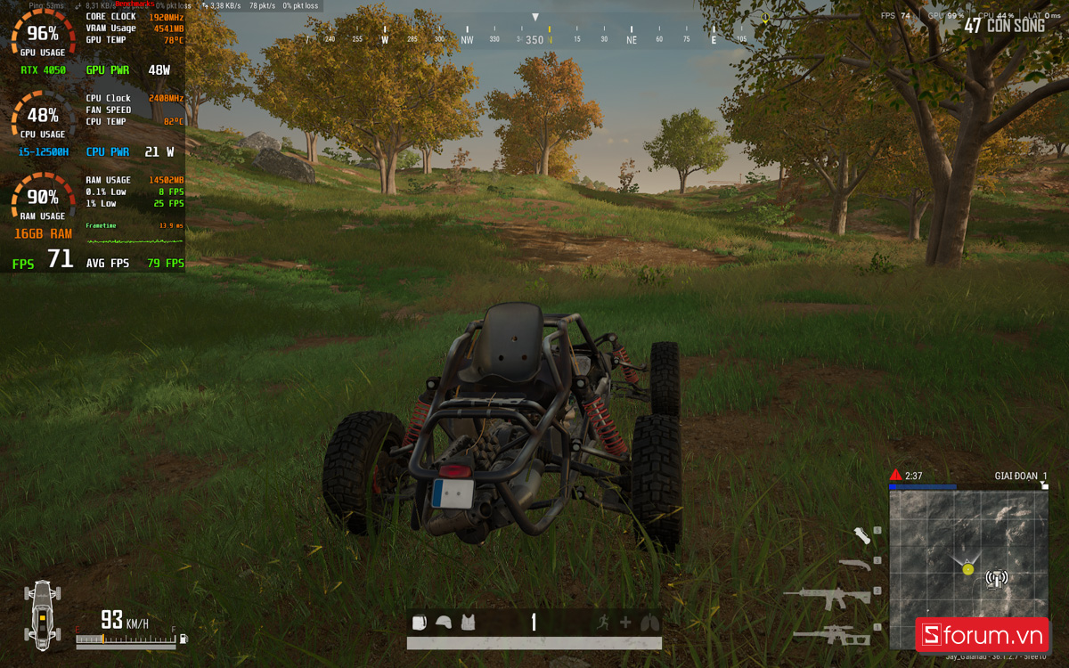 PUBG trên ASUS Gaming Vivobook 16X