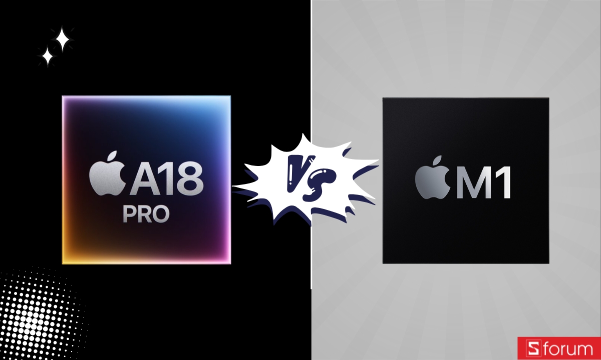 So sánh hiệu năng chip A18 Pro và M1