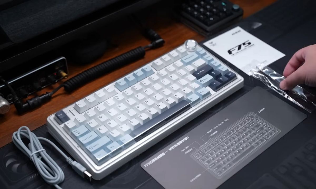Mở hộp AULA F75 - Outemu Silent Peach V3 Switch