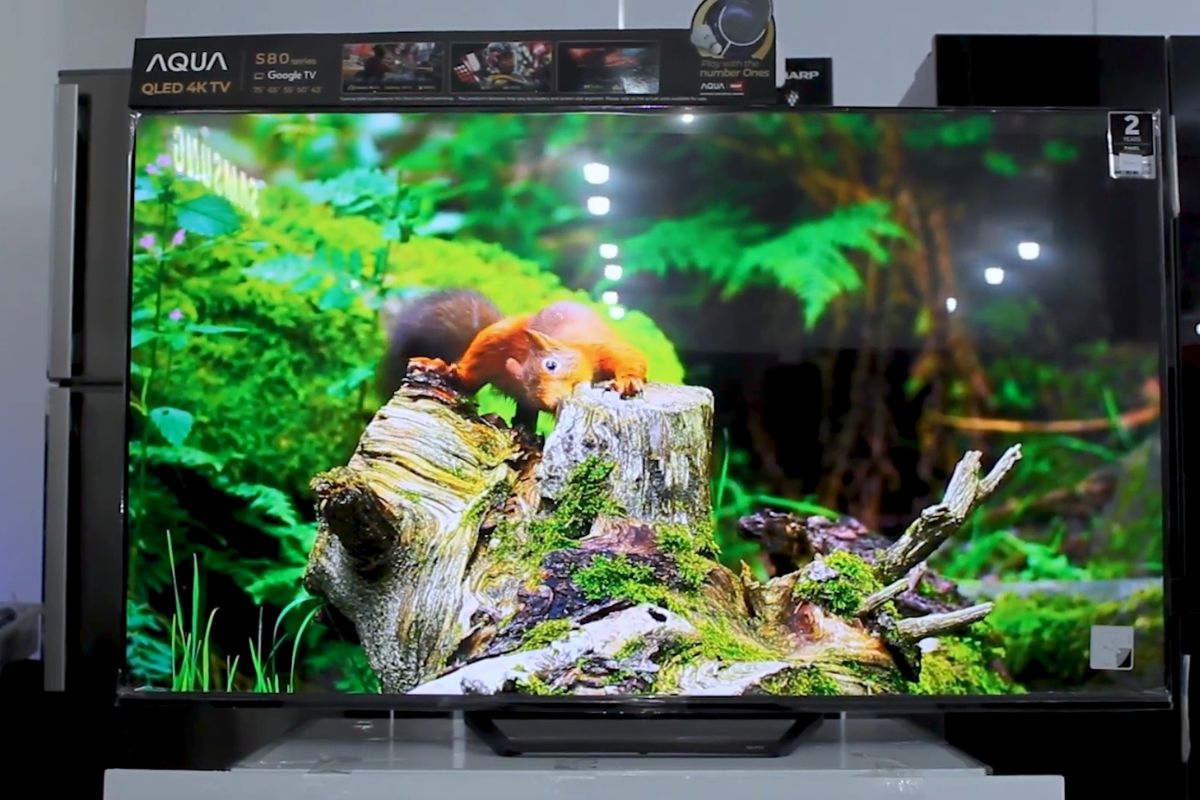 Chất lượng hiển thị và công nghệ trang bị trên ti vi Google tivi Aqua UHD 4K 55 inch
