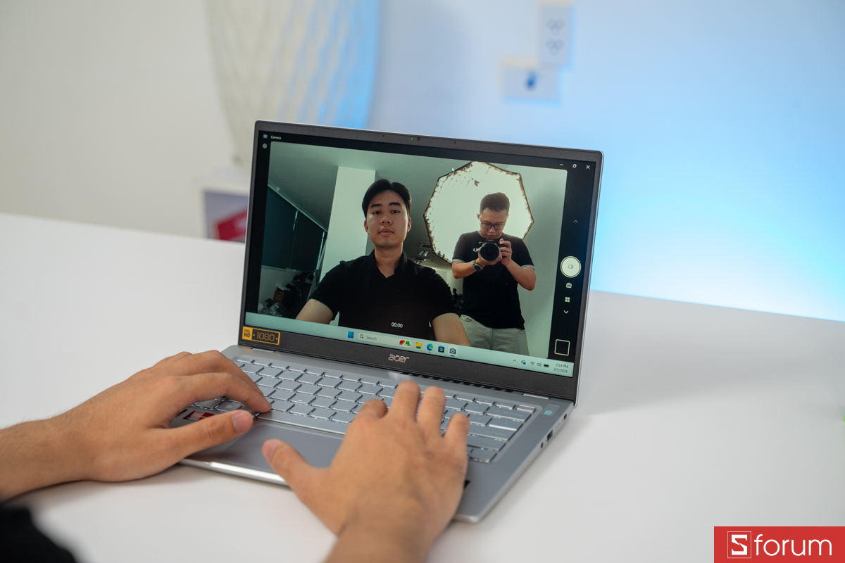 Chất lượng webcam trên Acer Swift Go 14 AI