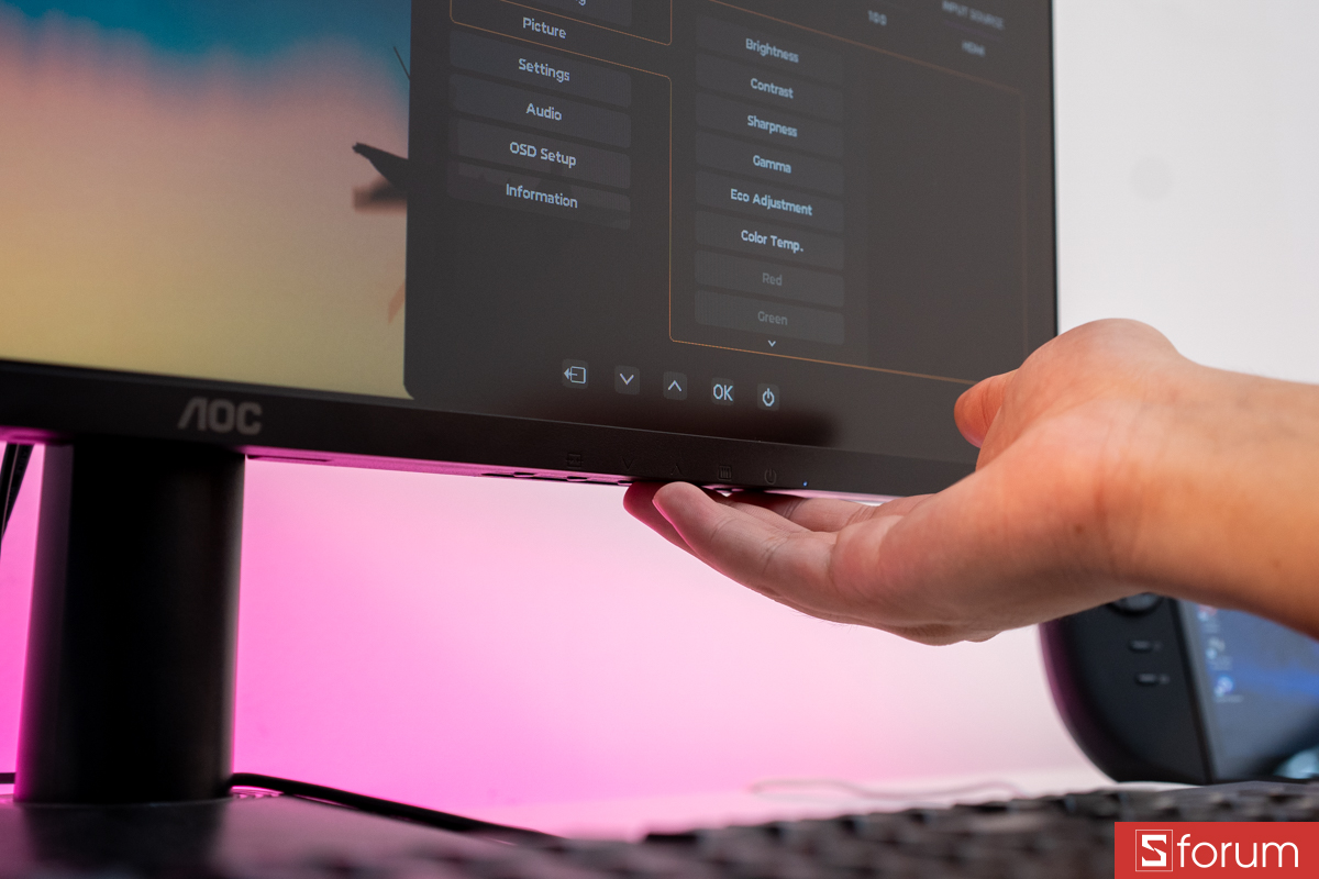 Bật menu OSD trên AOC 27G50Z
