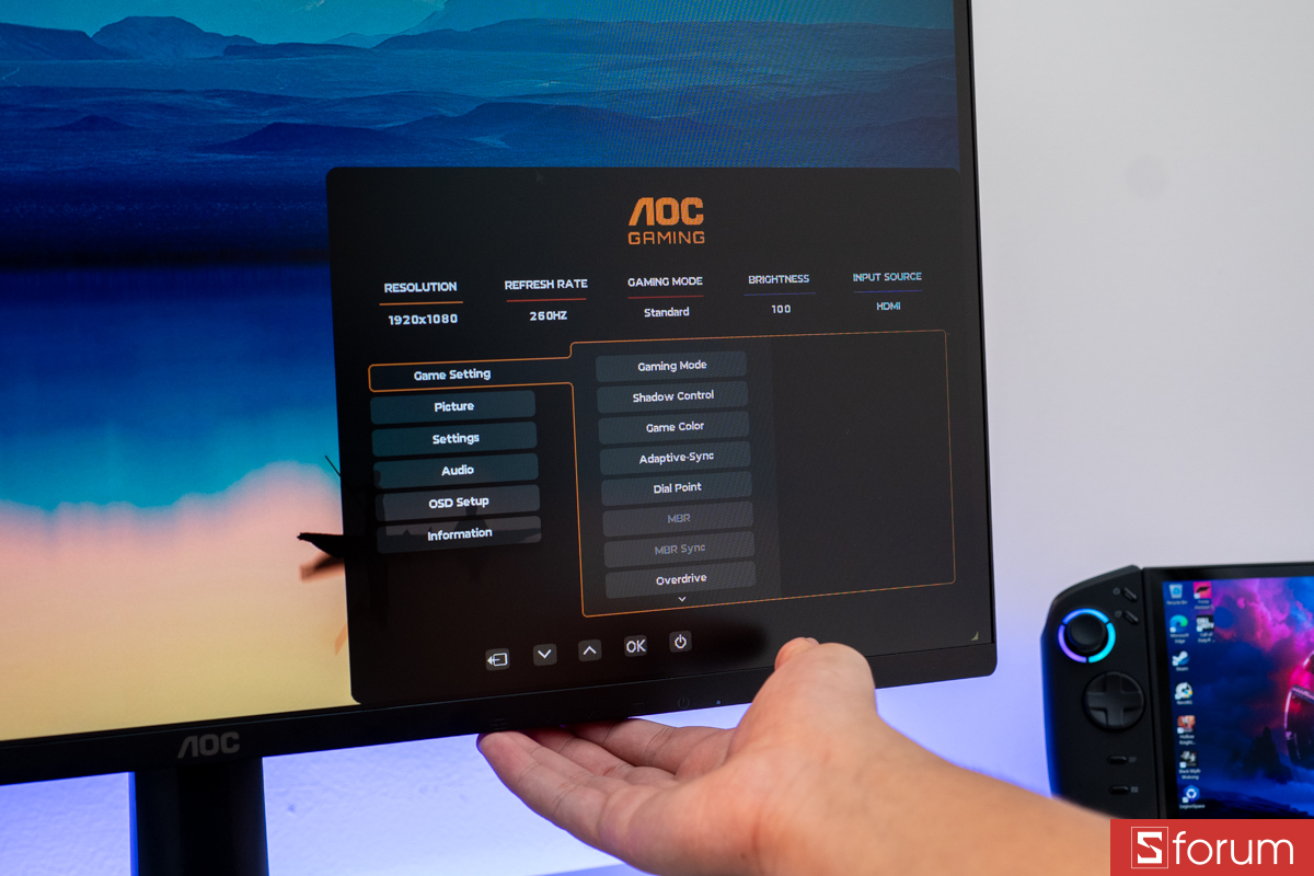 Thiết lập màu sắc nhanh với AOC 27G50Z 