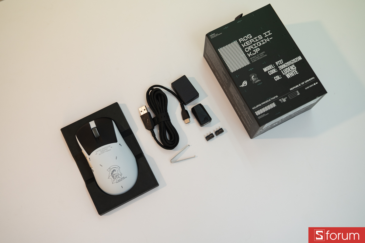 Mở hộp ASUS ROG Keris II Origin-KJP