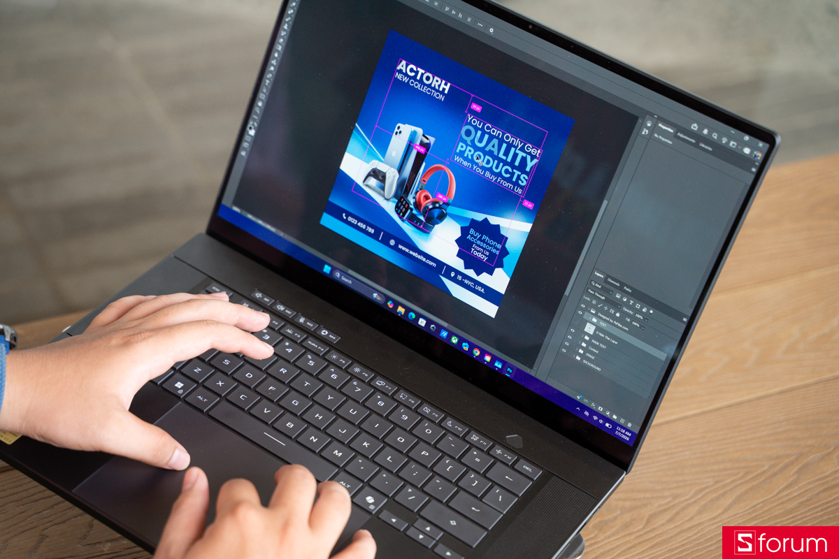 Làm việc đồ họa trên ASUS ROG Zephyrus G16